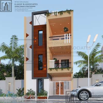 30 foot wide Elevation design by K.Aasif and Associates 
 #ElevationDesign 
#facadedesign 
 #structuralengineering 
 #CivilEngineer 
 #Architect