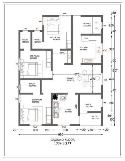 #3BHKHouse  #1339 square feet #SingleFloorHouse  #budget 29 lakh