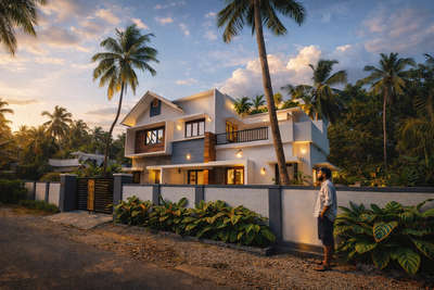 #KeralaStyleHouse #Palakkad #exterior_Work #homeplansdesigns #ElevationHome