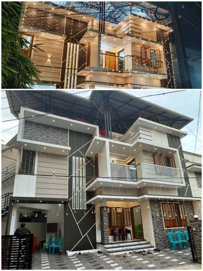 Elevation Design vs Final Elevation !!!!
Site Location: Thirumala, Trivandrum
 #ElevationHome  #ElevationDesign  #exterior_Work  #exteriordesigns  #frontElevation  #keralastyle  #keralahomeplans