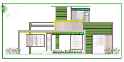 Contemporary 3BHK single storey Residence