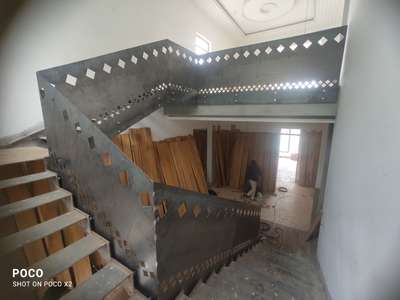stair handrails with 3mm mild steel sheet with lazer cutting