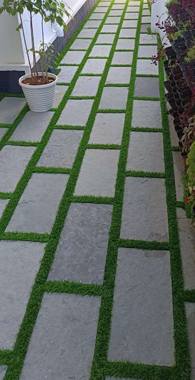 #Tandur stone with artificial grass  # size 2×1