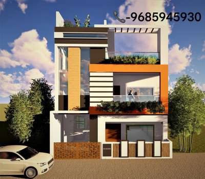 3D elevation of a residential project in Bhopal.
 #3delevations  #architecturedesigns