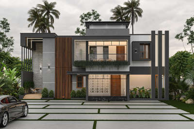 MODERN HOME ELEVATION ✨

 #exteriordesigns #keralahomedream #modernhouses #ElevationDesign #3delevation🏠 #Autodesk3dsmax #coronarendering