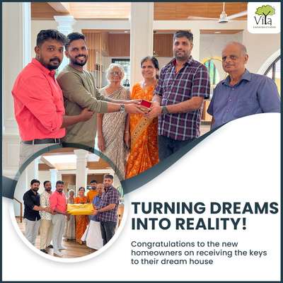 Celebrating the joy of handing over a dream home to its proud owners! With every project, we are committed to turning visions into reality. Here's to a new chapter filled with comfort, warmth, and happiness. Thank you for trusting us with your dream. 

 #KeyHandover #DreamHomeDelivered #HomeConstruction #TurnkeyConstruction #QualityHomes #HomeJourney #KeralaHomes #HomeBuilders #ModernHomes #CraftedWithCare #HomeSweetHome #ProjectCompletion #BuildingDreams #HappyHomeowners #HomeDesign #BuildersOfKerala #ClientSatisfaction #YourDreamOurPassion #KeralaArchitecture #HomeHandedOver
#viya #viyaconstructions  #viyabuilders  #kochi #kottayam #Thrissur