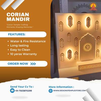 Mor Pankh Corian Mandir With Backlit 
.
.
🌐 www.designotemplestore.com
🗺️ 1/2726, Timber Market, Main, Loni Rd, Shahdara, Delhi, 110032
.
.
.
.
#corianmandir #ommandir #morpankh #radheradhe #mandir #coriantemple #designotemplestore #ordernow #onlineshop #worship #bapsmandir #india #abudhabi  #koloapp  #koloviral  #art  #craft
