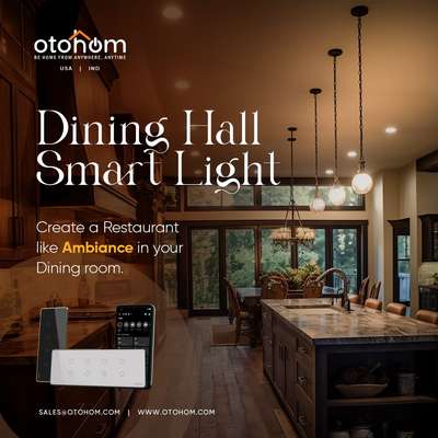 Otohom, a trailblazer in smart home and lighting solutions, excels in transforming spaces. Elevate your dining experience with our expertise, creating a restaurant-like ambiance in your own home. From innovative lighting designs to cutting-edge smart home solutions, Otohom redefines how you experience and personalize your living spaces. Join us in bringing the essence of fine dining into the heart of your home. #SmartLiving #LightingInnovation