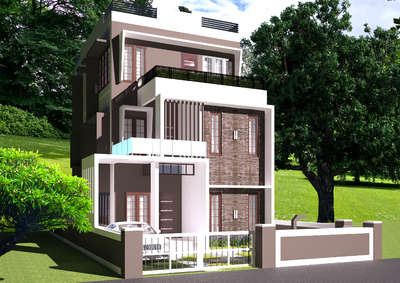 3 floor with porch  in 3.5 cent plot. Frontage width in feet 20 feet , In centimetre 600 cm