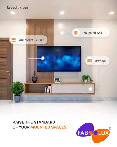 Transform your walls into stylish, functional zones with Faboolux’s expertly crafted mounted solutions. From sleek wall-mounted TV units to smart storage drawers and premium laminated finishes, every detail is designed for modern living. Elevate your interiors—where style meets smart space.

#Faboolux #WallMountedSolutions #SmartInteriors #ModernLiving #SpaceSaverDesigns #StylishStorage #TVUnitDesign #HomeUpgrade #FunctionalDecor #InteriorInspiration