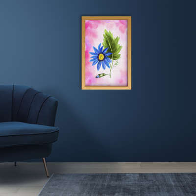 Beautiful Flower with floating frame
 #WallPainting  #digitalart  #WallDecors  #HomeDecor  #canvaspainting