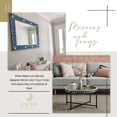 Mother of Pearl and Bone Inlay accessories are the perfect blend of form and function. Their unique iridescent patterns and natural luster elevate the look of any room, while their practical design makes them essential and useful additions to your home decor
 #jodhahomes #jodha #luxuryfurnituredesign