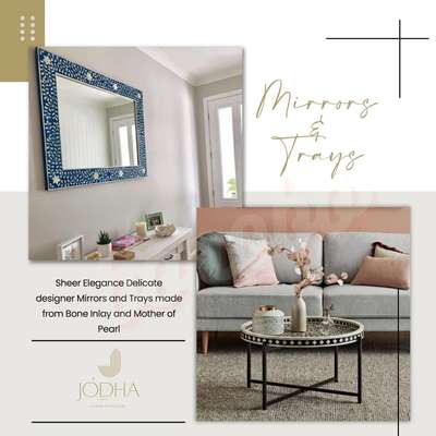 Mother of Pearl and Bone Inlay accessories are the perfect blend of form and function. Their unique iridescent patterns and natural luster elevate the look of any room, while their practical design makes them essential and useful additions to your home decor
 #jodhahomes #jodha #luxuryfurnituredesign