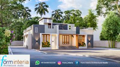 Exterior 3d Design 🥰 
 #3d  #ElevationHome  #budgethomeplan  #MrHomeKerala  #trendy  #render3d3d  #likeforlikes