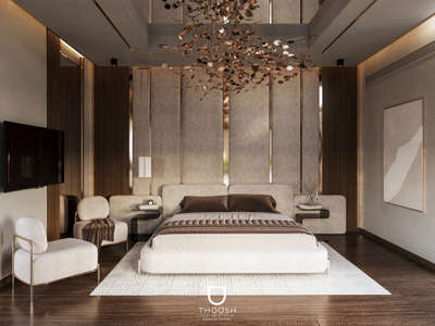 This bedroom space is a perfect blend of luxury and comfort, crafted with attention to every detail ,from bespoke lighting and rich textures to a soothing color palette.
At Thoush, we transform spaces into refined experiences.  #InteriorDesigner  #Architectural&Interior  #keralaarchitectures  #keralahomeinterior