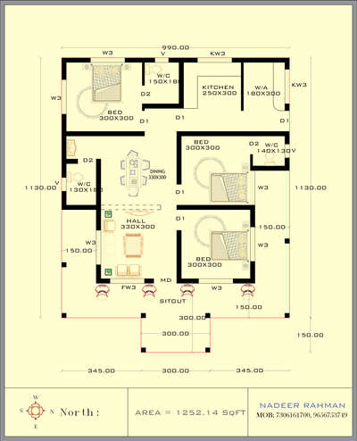 1250 Sqft 3BHK Small house plan 
For Kerala style Roofing Model .

#floorplan | #architecture | #architecturaldesign | #housedesign | #buildingdesign | #designhouse | #designerhouse | #interiordesign | #construction | #3bed | #roofingDesigns