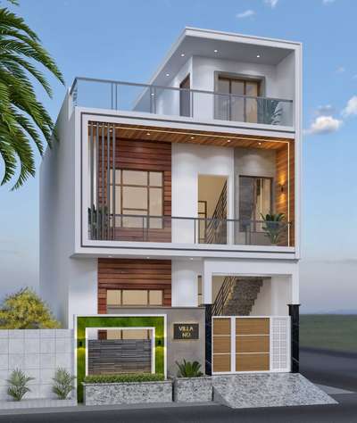 Exterior Design By                             Mk Design & Consultant 
Muzaffarnagar  #exteriordesigns #3dfrontelevation #frontelevationdesign