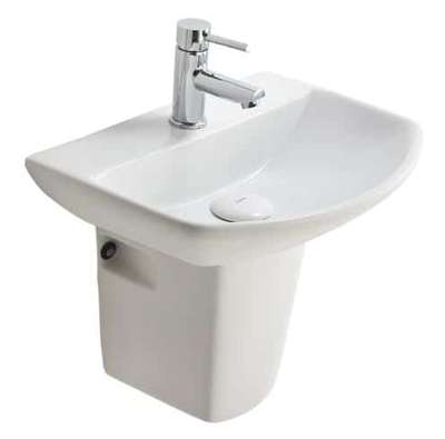 cera Canberra Wall Hung wash Basin with half pedestal