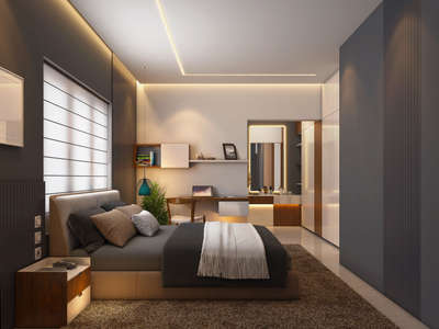 A simple bedroom #InteriorDesigner