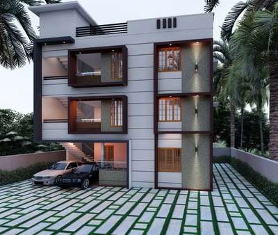 apartment for mr.umesh 
at  trivandrum 
 #apartmentelevation  #render3d3d  #elavation  #3D_ELEVATION  #Architect  #conceptart