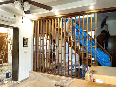 wooden partition