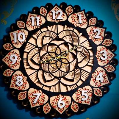 MULTILAYER MANDALA WALL CLOCK 
SIZE_45X45CM