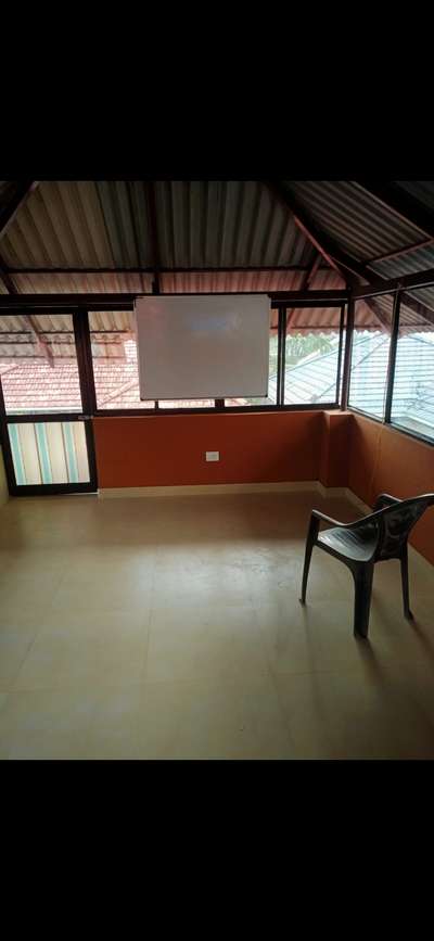 open terrace covered . old house renovation.