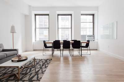 this picture show big dining table
full family size. black chair with wooden table new style and look # interior design # architect #