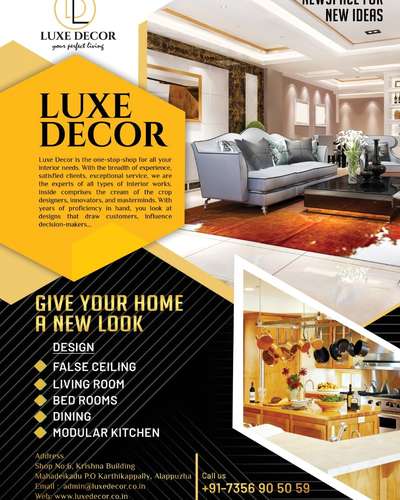 Premium interior design for Living|Dining|Beedroom|Kitchen #inyeriordesign