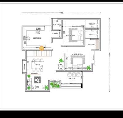 floor plan with 3d