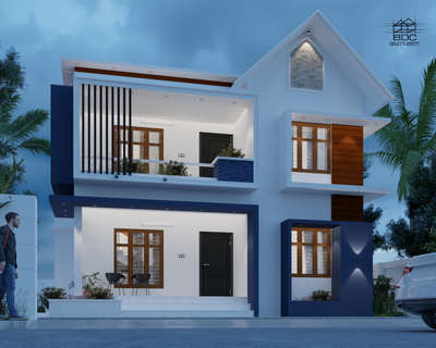 3BHK 2500 sq.ft home near Punnapra, Alappuzha.  #Alappuzha  #3BHKHouse  #2500sqftHouse  #modernhouses  #slopedroof  #simple  #nightrender  #vraysketchup  #sketchup