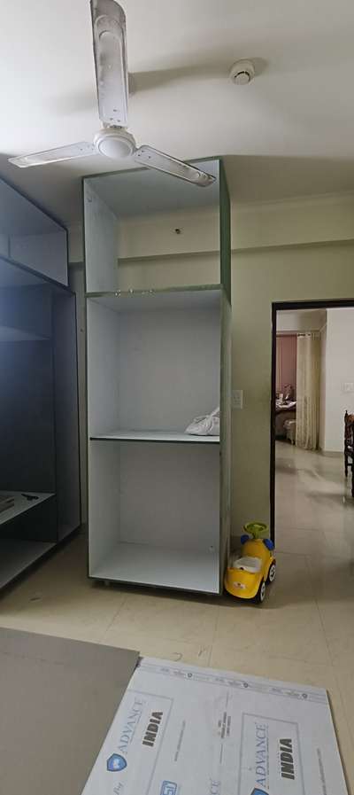 action tesa HDHMR board with liner leminete almirah 
with advance 1mm high gloss leminete finish