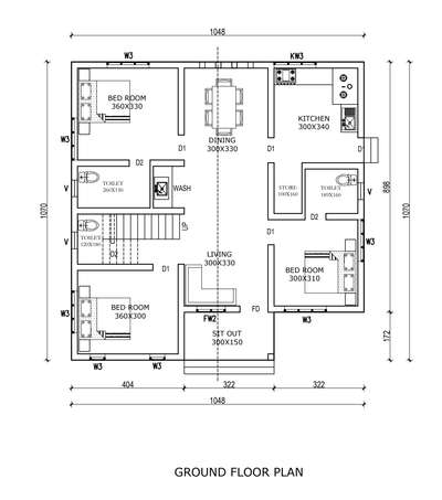 3 bhk 1147 sqft #plan  #CivilEngineer  #construction  #Malappuram  #contractors