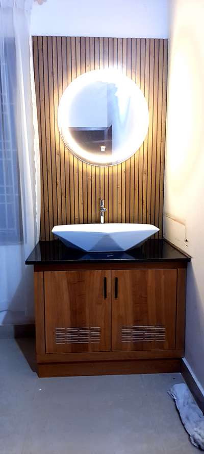 wash base unit with led mirror ,client Sneha,Ayanikkad