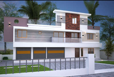 Residential cum commercial building completed in Tvm, Pallipuram, Total area- 2000 sqft