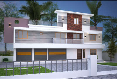 Residential cum commercial building completed in Tvm, Pallipuram, Total area- 2000 sqft