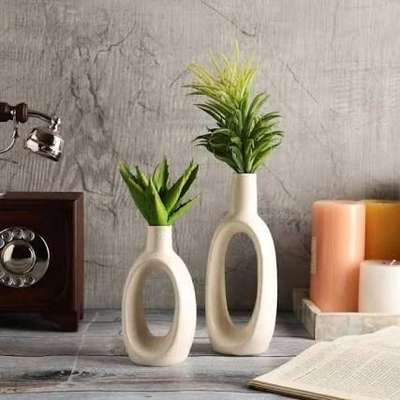 White Contemporary Oval Shape Ceramic vase Combo
#interior #decor #ideas #home #interiordesign #indian #colourful#pot#combo#planter #decorshopping