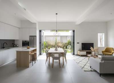 Seamless Indoor-Outdoor Living ✨ Our vision for an open-concept space. The kitchen on the left flows effortlessly into the dining area, which opens directly to the tranquil courtyard. Sunlight bathes the cozy living room, creating a bright and inviting home. What’s your favorite part?”
.
.
.
#houseconstruction #construction #ReliableBuilders #buildingconstruction #renovation #residential #commercial #structural #InteriorDesign #quality #consultant #supervision #design #buildingdrawings #estimation #buildingpermits #turnkey #buildersinkerala #BuildersinThrissur #contracting #happyclients #bestinthetown #materialselection #architecture  #openconcept