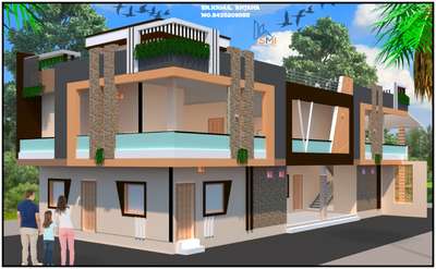 कॉर्नर एलिवेशन डिजाइन
 #elevation  #ElevationHome  #3D_ELEVATION #CivilEngineer