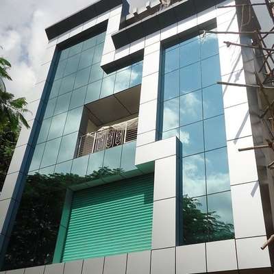 complete Elevation ACP And Toughnend Glass Sturctural Glazing Composer Panel Door Windows Etc