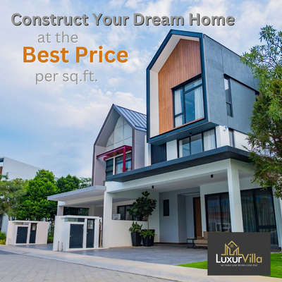 Best price per sqft
Build Your Dream Home With Us
പണിതുയർത്താം നമ്മുടെ ബഡ്ജറ്റിൽ ഒതുങ്ങുന്ന മനംമയക്കുന്ന വില്ല..... "ലക്ഷ്വർവില്ല"യോടൊപ്പം.

Luxurvilla

Sq.ft. Rates starts 
@1650/-
Construction I Plan I Designing I Interior I Exterior I Landscaping I Supervision

Puthur, Panchayath Office Road
For more details : 9037184856

#home #villa #houseconstruction #homeconstruction #budgetvilla #budgethome #trending #new #homeelevation #3d #luxuryhome #luxuryvillas  #interiordesign #exterior #dreamhome #landscaping #thrissur #kerala 
#luxurvilla