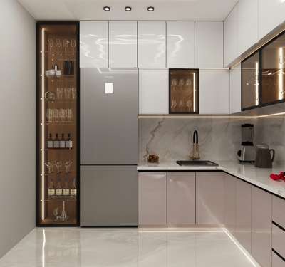 minimalist kitchen✨ modular kitchen #TRENDLAMINATES  #LUXURY_INTERIOR