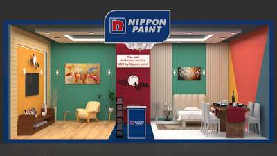 One wall presents an Exhibition setup.... for Nippon paint #Exhibition #exhibitionhalls