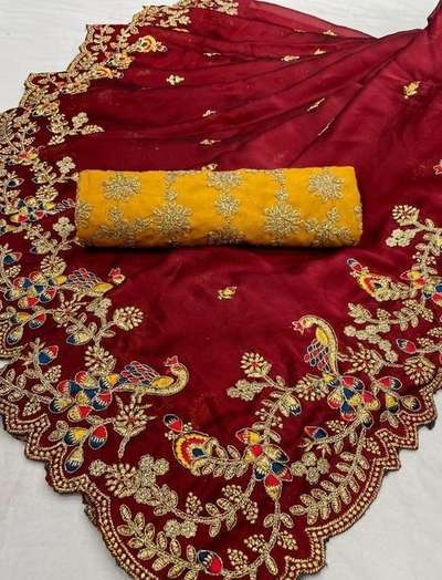 festival shaadi party Kisi Samaroh Mein jaane ke liye reasonable price high quality Saree Fabric 🥻  #fashiondesigner  #design  #indiadesign  #bollywood  #collection  Catalog Name:*HARSHIT TEXTILE #@ Sarees*
Saree Fabric: Silk
Blouse: Running Blouse
Blouse Fabric: Silk
Pattern: Embroidered
Blouse Pattern: Embroidered
Net Quantity (N): Single
Sizes: 
Free Size (Saree Length Size: 5.5 m, Blouse Length Size: 0.8 m) 

Dispatch: 2 Days