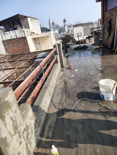 Parapet wall with relling  #ParapetRoof  #parapettwork  #plasterwork