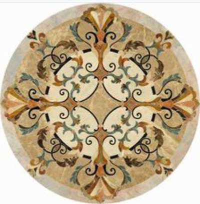 floor marble inlay work (rangoli)