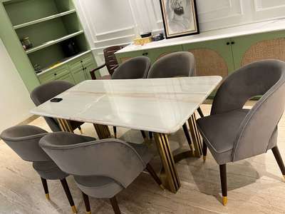 #Dining table PVD mat gold coating with golden spider top#mdotinterior#