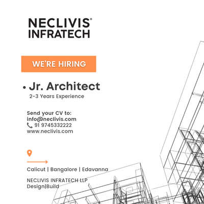 Urgent Opening 
Jn. Architect For renowned Construction&Architecture company