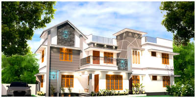 #3d exterior view#
#contemporary#
#2storey#
#lengthy plot#