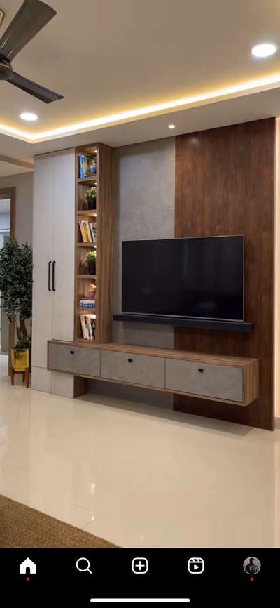 Living area design with contemporary pattern.  #LivingRoomTVCabinet  #Architectural&Interior #Cabinet